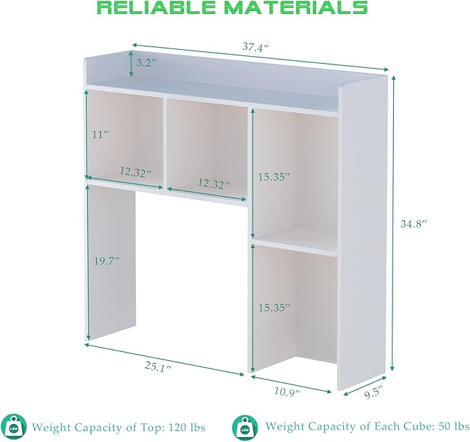 OSCHF Wooden Desktop Hutch Bookshelf - Image 3