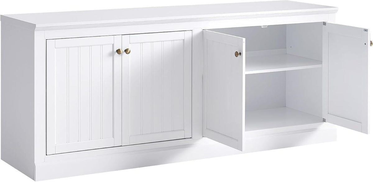AMERLIFE 72" Farmhouse Sideboard Buffet Cabinet with Barn Doors