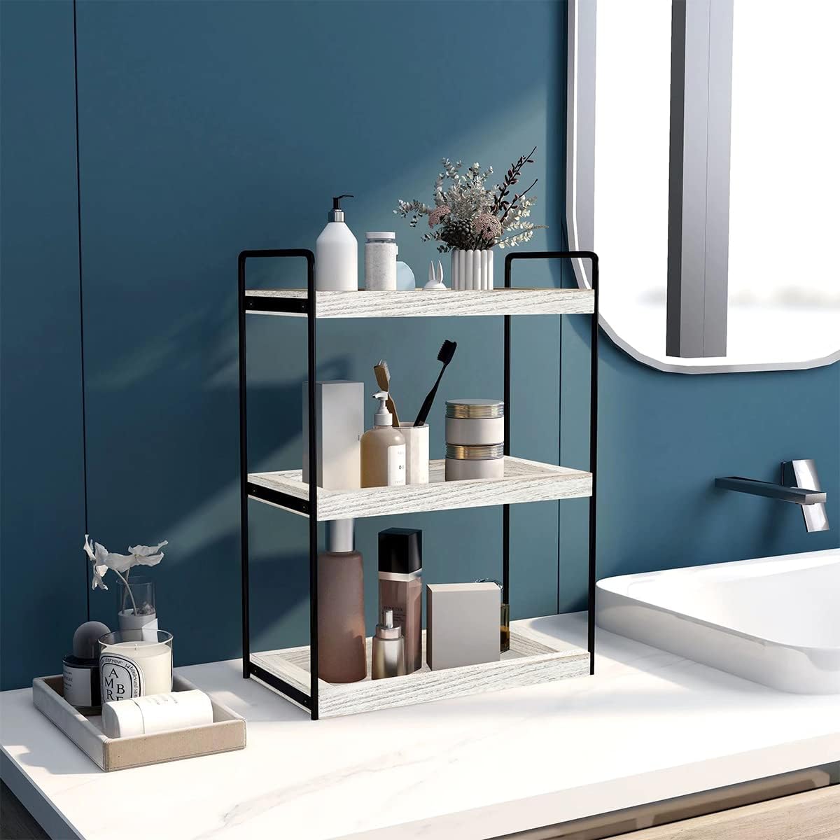 Dorhors Bathroom Counter Organizer,Countertop Tray Storage Shelf