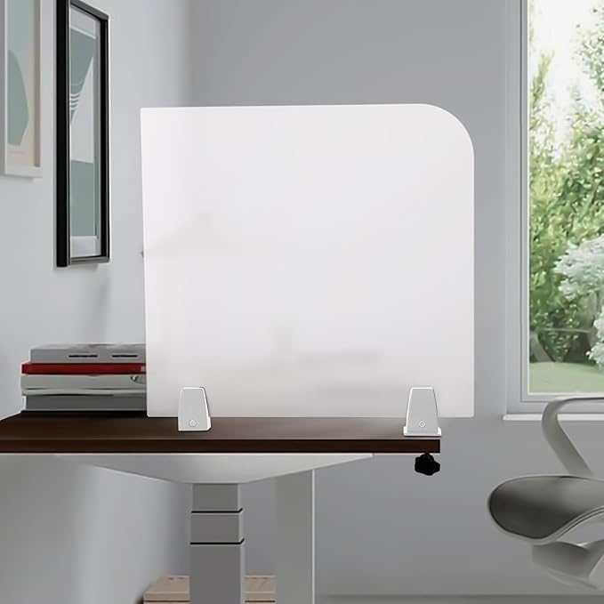 Desk Divider, Acrylic Desk Privacy Panels, Privacy Desk Screen, Frosted Acrylic - Image 2