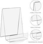 ZOEY Acrylic Book Stand with Ledge Clear Display Easels Plate - Image 2