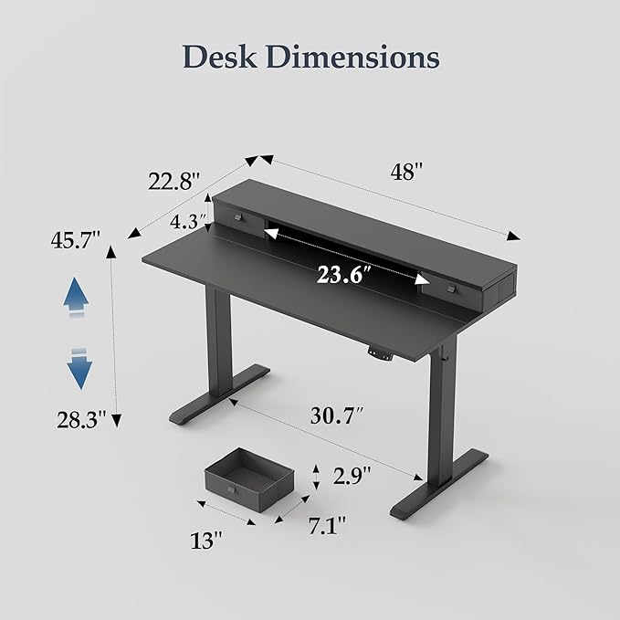 Klicelor 48 Inch Electric Standing Desk - Image 3