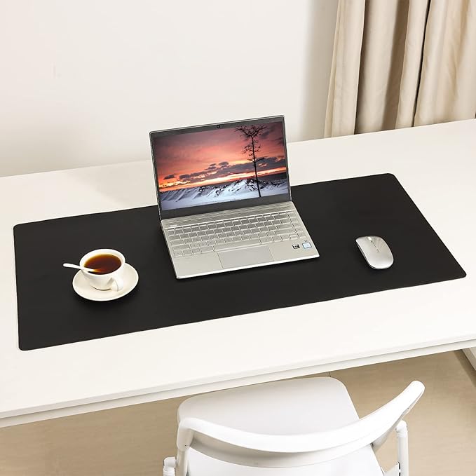 Leather Desk Pad, Wolaile 36x17 inch Large Mouse Pad, Waterproof Non-Slip - Image 6