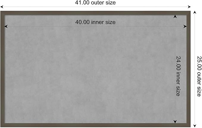 Amanti Art Grey Framed Magnetic Board 25x41 Large Vision Board - Image 3