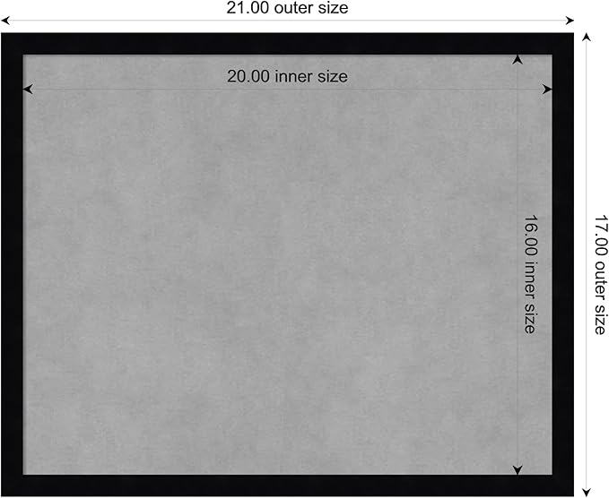 Amanti Art Black Framed Magnetic Board 17x21 Small Vision Board - Image 4