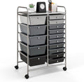 GOFLAME 15-Drawer Rolling Storage Cart, Craft Storage Cart