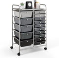 GOFLAME 15-Drawer Rolling Storage Cart, Craft Storage Cart by GOFLAME