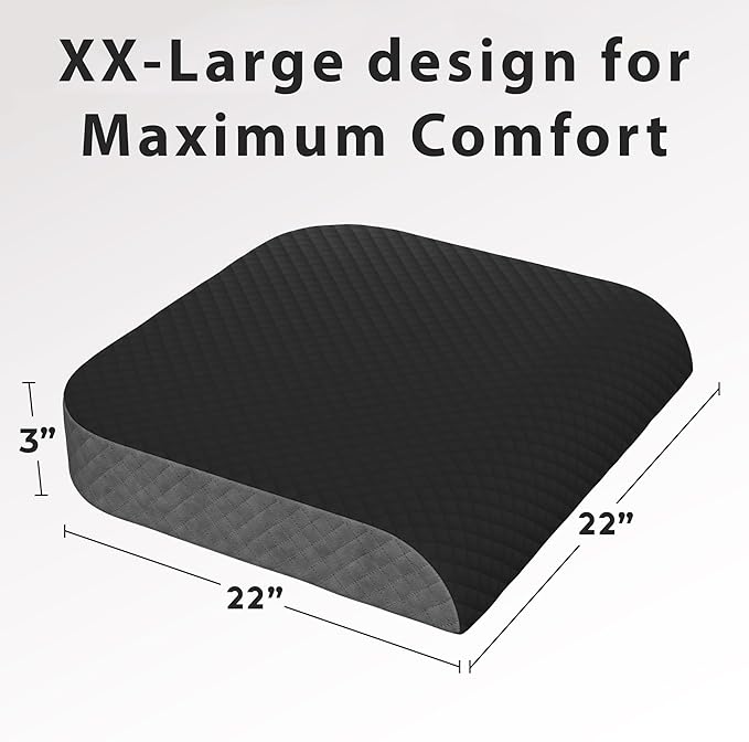 Kölbs Extra Large Seat Cushion Stylish Plush Velvet Cover XL Memory Foam - Image 3