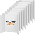 Henoyso 8 Pcs 14 x 22 Inch White Trifold Poster Board Large Tri Fold by Henoyso