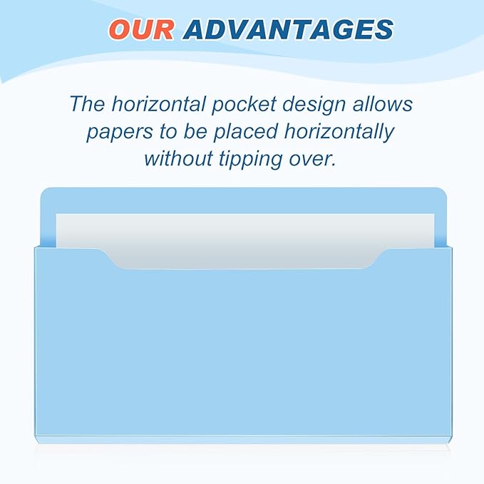 Feifeiya Magnetic Pocket File Holder Large File Folder Organizer Paper Mail - Image 3