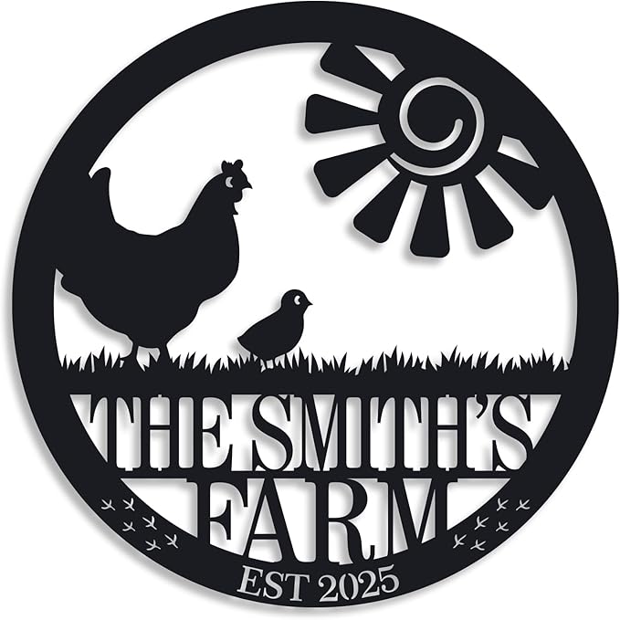 Personalized Chicken Farm Sign, Custom Chicken Coop Signs by ENFODREAM