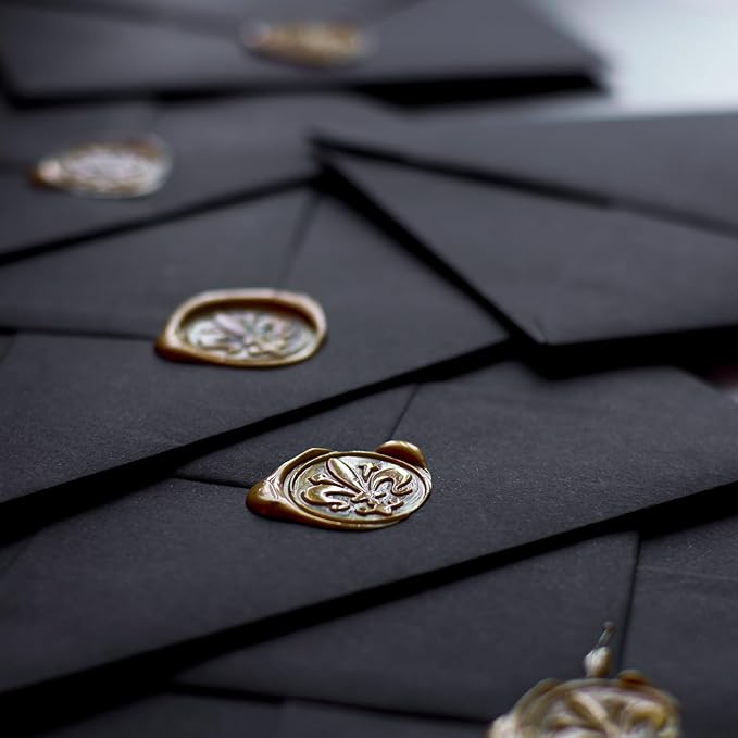 A7 Black Envelopes 100 Pack, Goefun V Flap Invitation Envelopes - Image 6