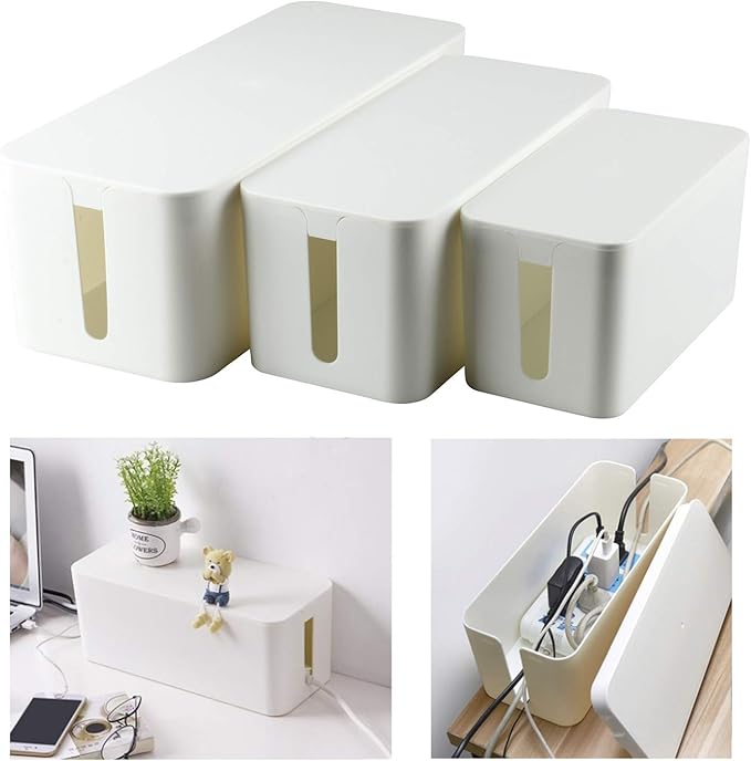 YaeCCC Cable Management Organizer Box Power Strips Hider Power Cords Hider - Image 9