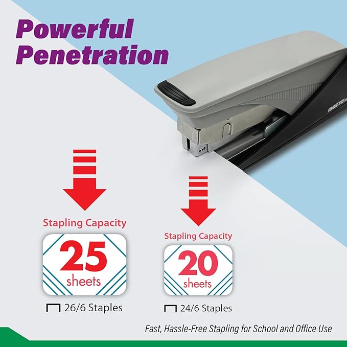 INOZTO Easy-Flat Stapler: Effortlessly Staple 20-25 Sheets - Image 3