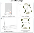 Smarpau Acrylic Sign Holder 5x7, 8 Pack Double-Sided Picture Frames Display - Image 5
