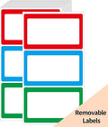 Removable Colored Labels Stickers, 3X5 Inch Removable Large Label Stickers by STARLIBOO