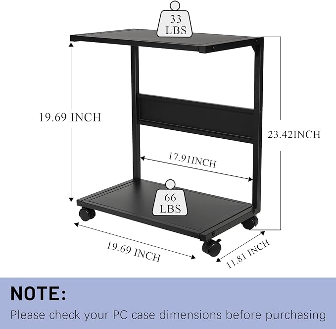 Bfttlity PC Stand Computer Tower Stand 2-Tier Metal CPU Holder - Image 2