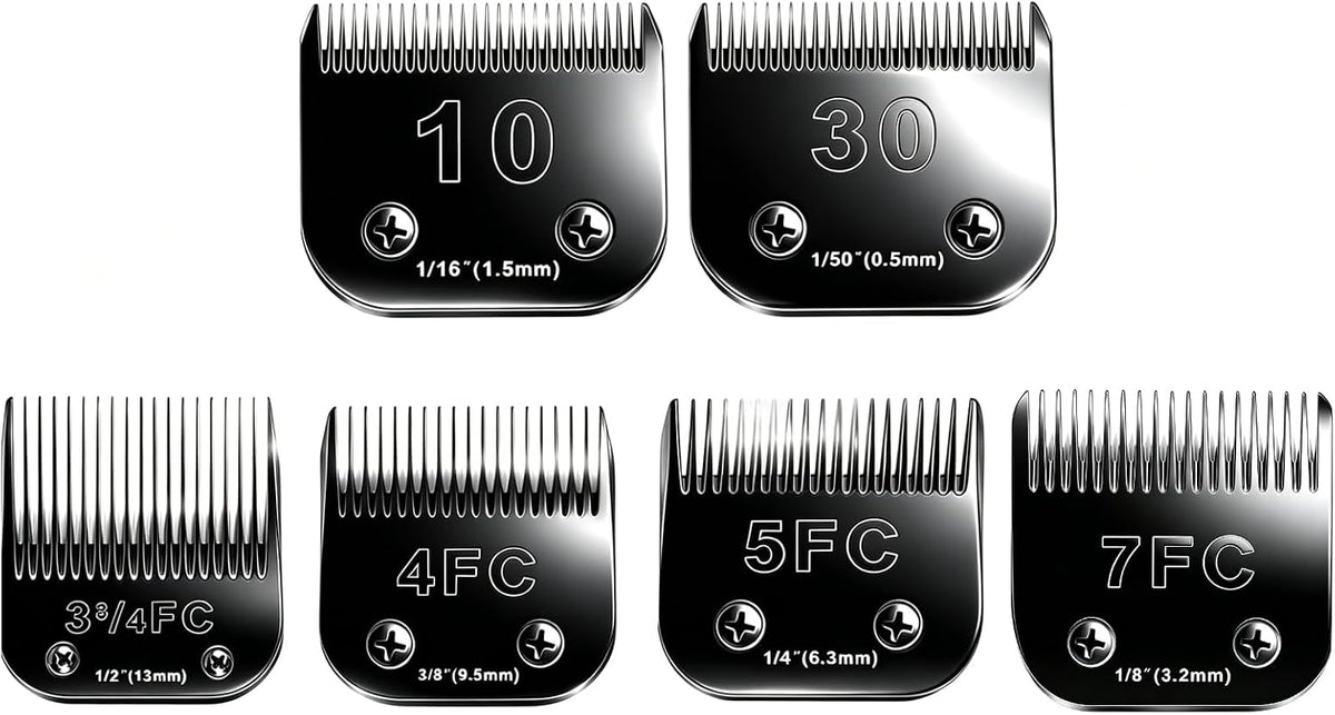 6pcs Dog Grooming Replacement Blades Compatible with Andis/Oster A5