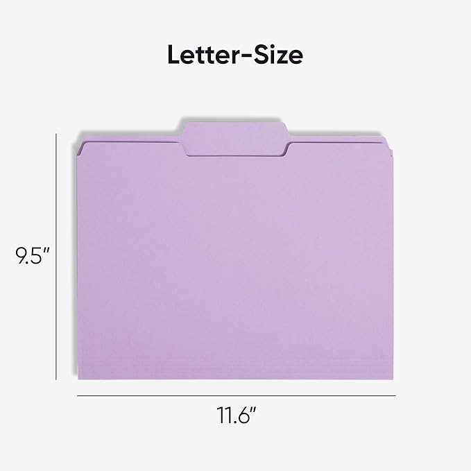 Smead Standard File Folders, 1/3-Cut Tabs, Letter Size - Image 2