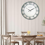 Presentime & Co 21" Farmhouse Series Wall Clock, Vintage Style, Retro Clock - Image 6