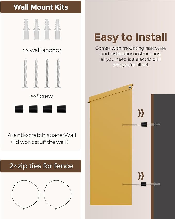 LAND·VOI Locking Wall-Mount Mailbox - Image 7