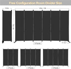 MAYOLIAH 6 Panel Folding Privacy Screen 9ft Wide, 6ft Tall Partition Room - Image 5