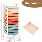 GLACER 10 Drawers Rolling Cart, Storage Cart - Image 3