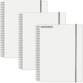 WRENBEN 3PCS Graph Grid 120GSM Thick Paper Spiral Notebooks by WRENBENNOTEBOOK