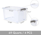 Citylife 69 QT Plastic Storage Bins - Image 6