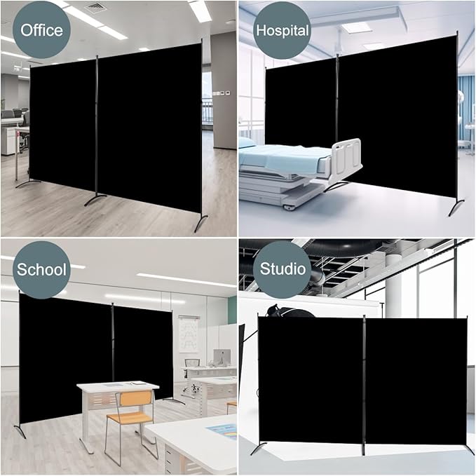 Room Divider 2 Panel Large Privacy Screens, Tall 6FT Partition Room Dividers - Image 7