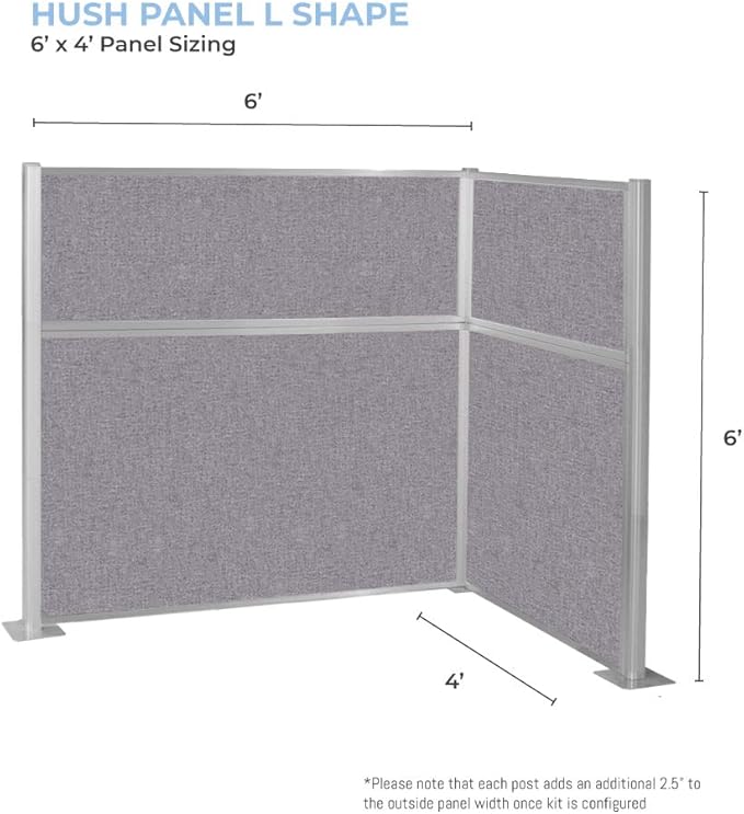 Versare Hush Panel Cubicle Kit | Workstation Partition Walls | Sound Dampening - Image 3