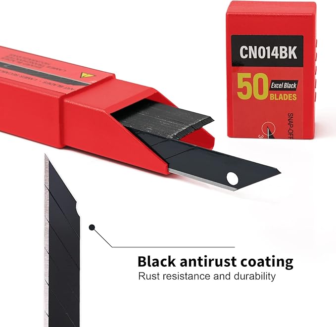 Gomake 9mm Utility Knife Replacement Blades, 30 Degree Snap Off Carbon Steel - Image 3