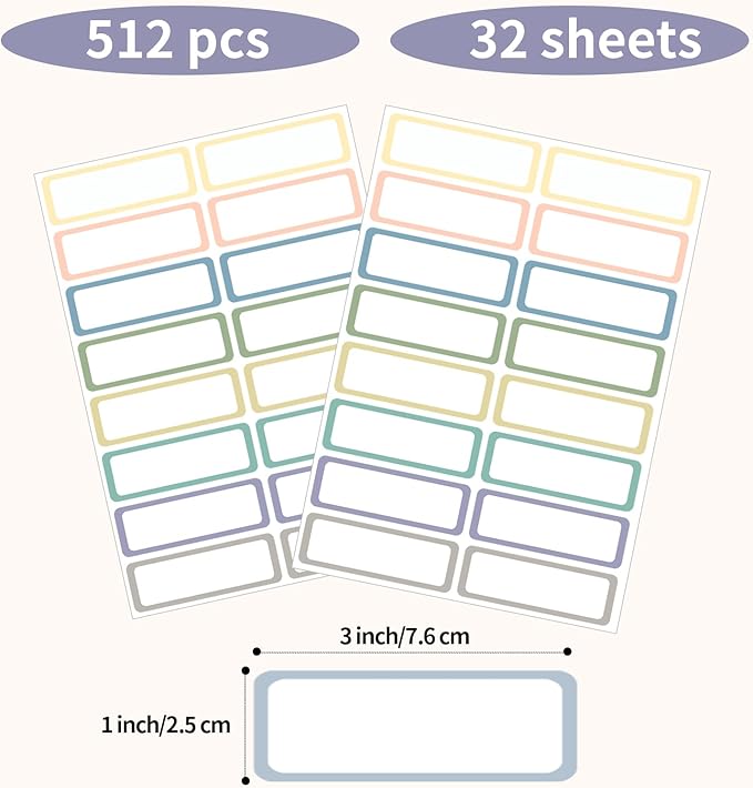 STARLIBOO Removable Labels, Removable Colored Labels Stickers, Self-Adhesive - Image 3