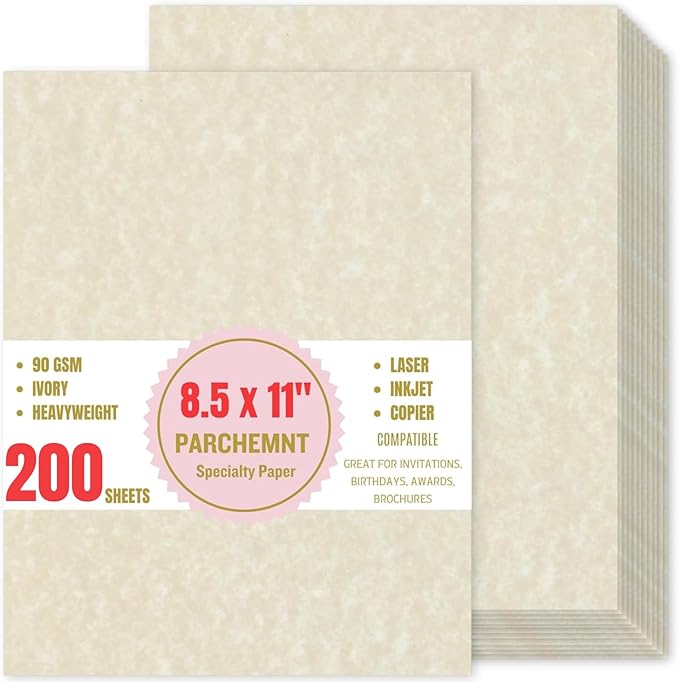 200 Sheets Parchment Resume Paper by Apprabbr