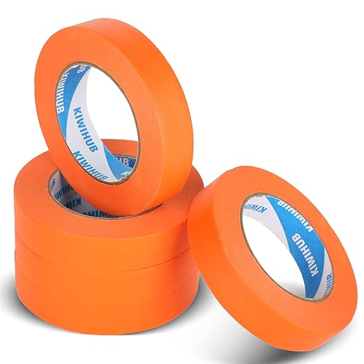 KIWIHUB Orange Painters Tape, 1 inch x 60 Yards x 5 Rolls - Image 2