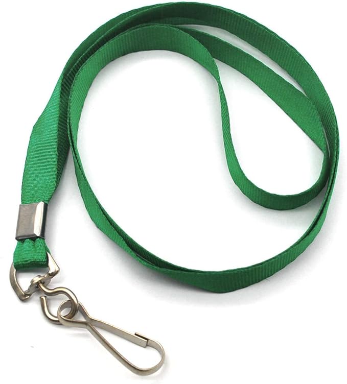 Green Lanyards 100 Pcs Lanyard for Id Badges Flat Lanyard - Image 3