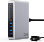 730W USB C Charger Block, GaN IV Fast Charging Station Hub 10 Ports, QC4.0+3 PD by LanLuk