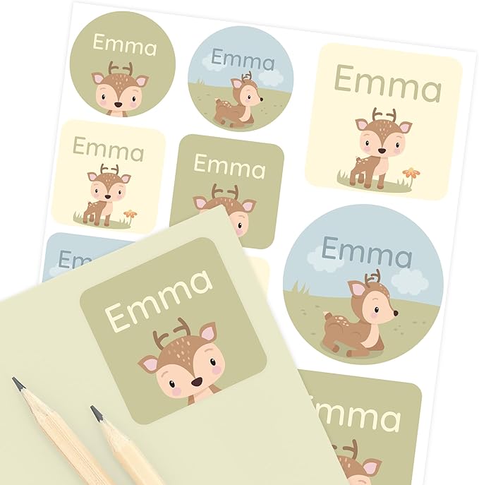 Large Name Labels for Kids by Teddylabels