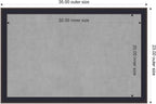 Amanti Art Black Framed Magnetic Board 23x35 Large Vision Board - Image 2
