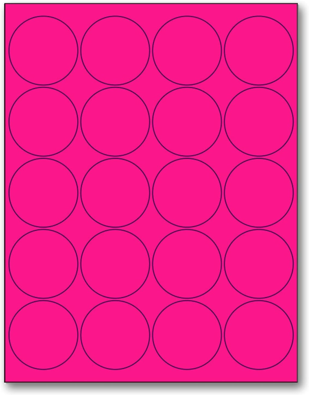 NextDayLabels - 8-1/2 x 11 Neon Color High Light Fluorescent Labels