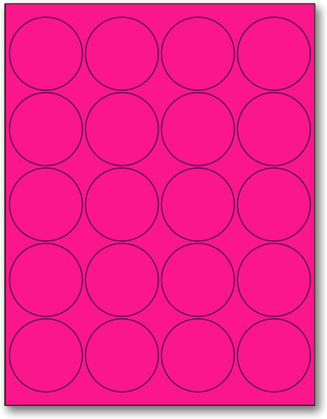 NextDayLabels - 8-1/2 x 11 Neon Color High Light Fluorescent Labels