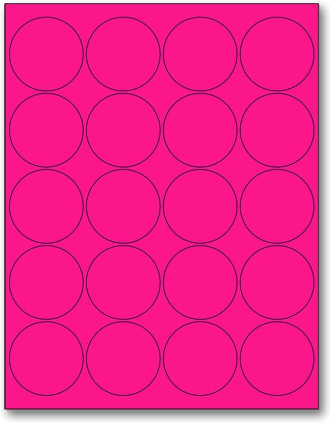 NextDayLabels - 8-1/2 x 11" Neon Color High Light Fluorescent Labels by NextDayLabels