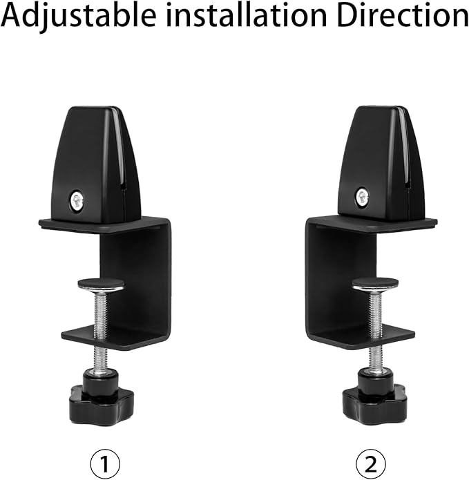 6-Pack Sneeze Guard Clamps for 1/8" to 1" Thick Panels, Adjustable Desk - Image 3