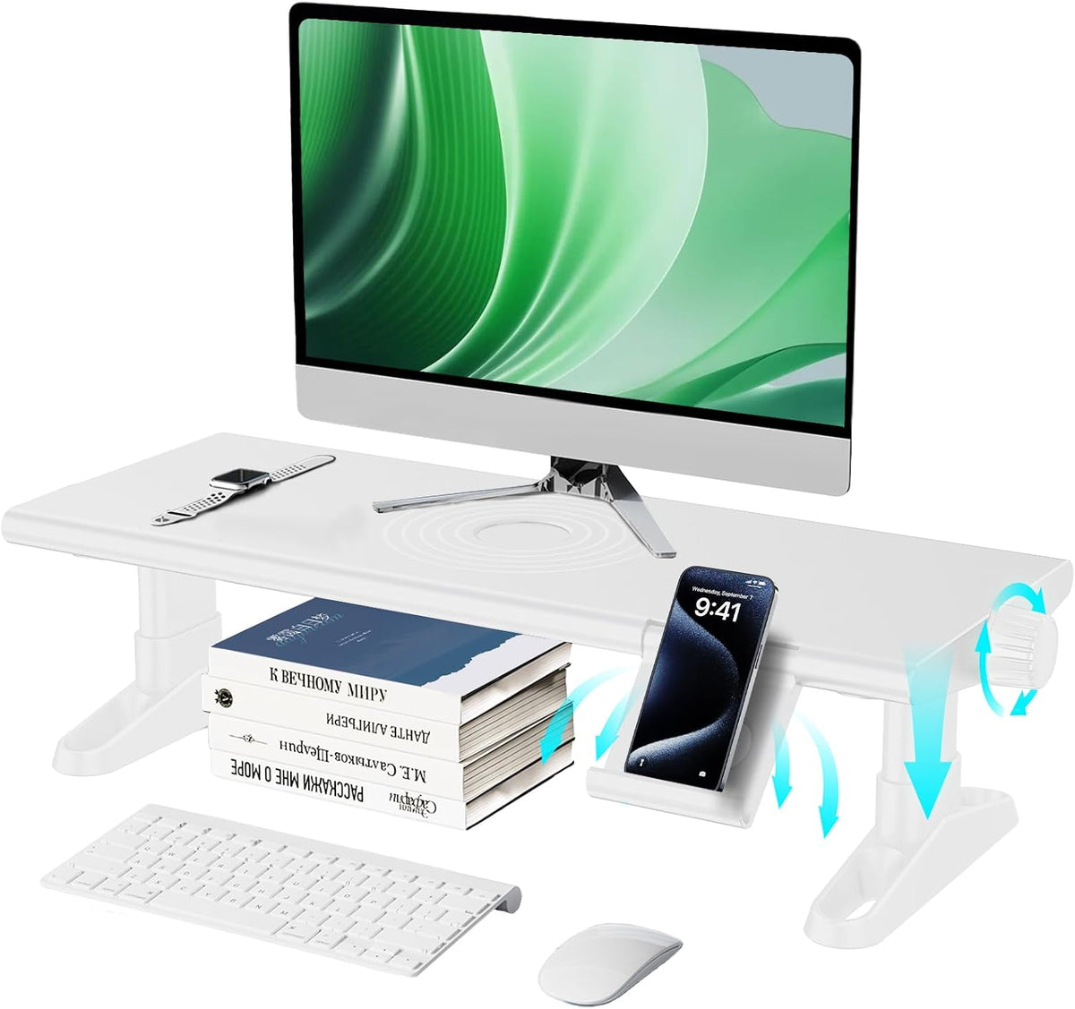 Computer Monitor Stand Riser for Desk,4.4-5.7 Inches Freely Height Adjustable...