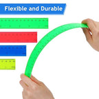 Zonon 500 Pcs 12 Inch Plastic Ruler Assorted Colors Rulers - Image 3