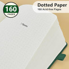PERCUN Dotted Journal Notebook for Men & Women, 160 Pages Dot Grid notebook for - Image 4