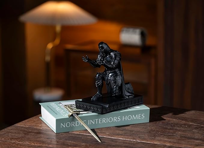 NCQIXIAO Medieval Templar Vanguard Officer Knight Pen Holder Pen Stand Desk - Image 6
