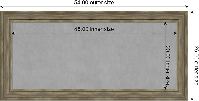 Amanti Art Grey Framed Magnetic Board 26x54 Oversize Vision Board - Image 3