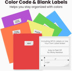 Sooez Plastic Folders with Pockets and Prongs, Pocket Folders with Prongs | 6 Pack Heavy Duty 3 Prong 2-Pocket Folders for Document, Colored File Folder Back to School Supplies for Kids