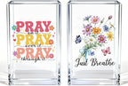 Vgrti Just breathe 2 Pack Acrylic Cosmetic Pencil Pen Holder Cup, Hope by Unknown